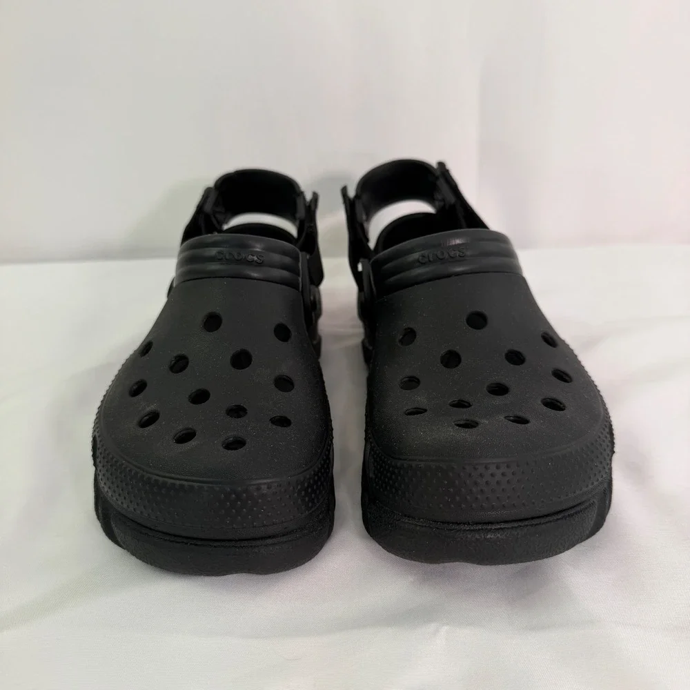 Crocs Echo Clog Black Sporty Streetwear Shoes J6 with 14 Superhero Charms